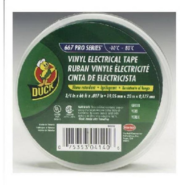 Duck Brand Duck 04140 0.75 in. x 66 ft. Green Vinyl Electrical Tape 606726